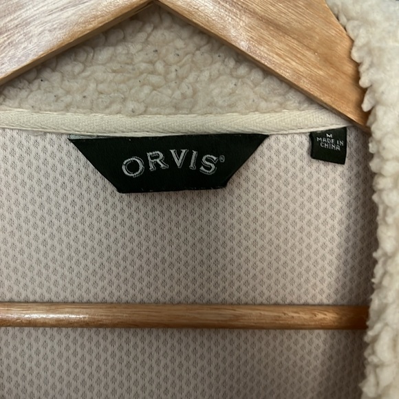 Orvis Sherpa Jacket with leather pocket Men’s Medium - Picture 2 of 3